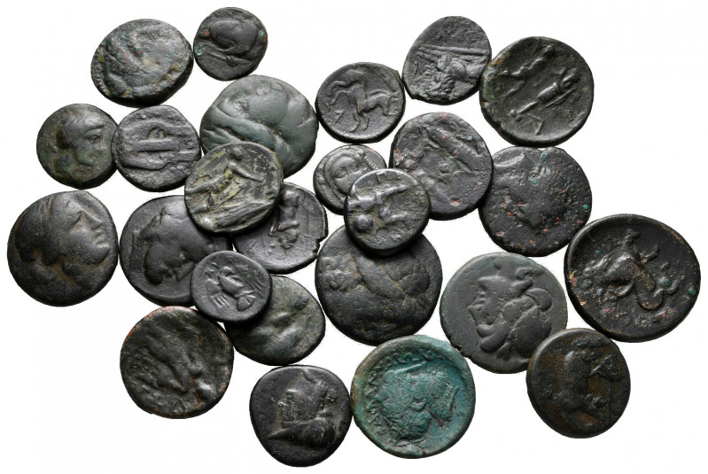 Lot of ca. 25 greek bronze coins / SOLD AS SEEN, NO RETURN!

very fine