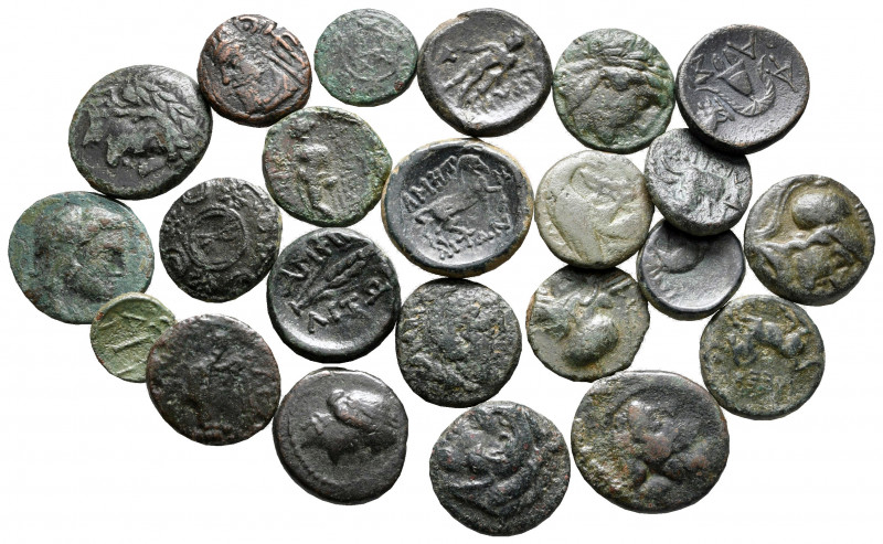 Lot of ca. 23 greek bronze coins / SOLD AS SEEN, NO RETURN! 

very fine