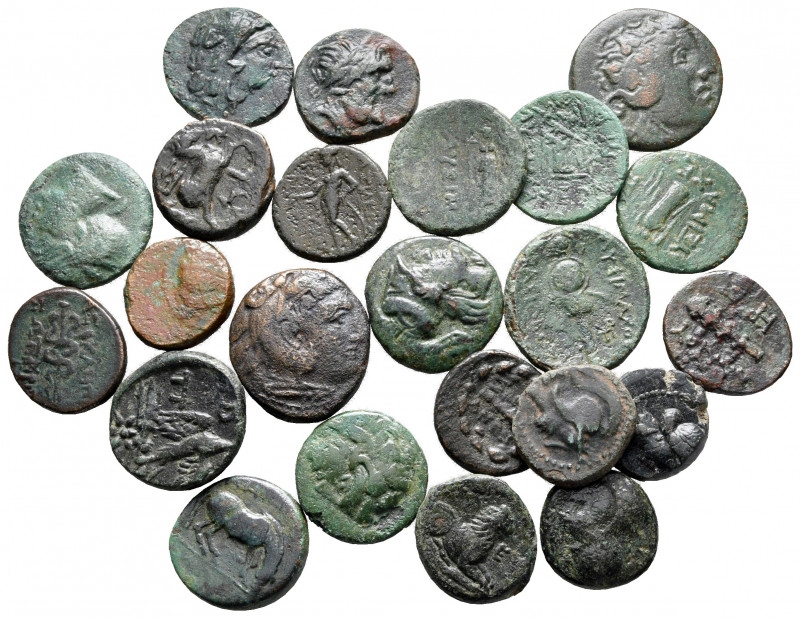 Lot of ca. 23 greek bronze coins / SOLD AS SEEN, NO RETURN! 

very fine