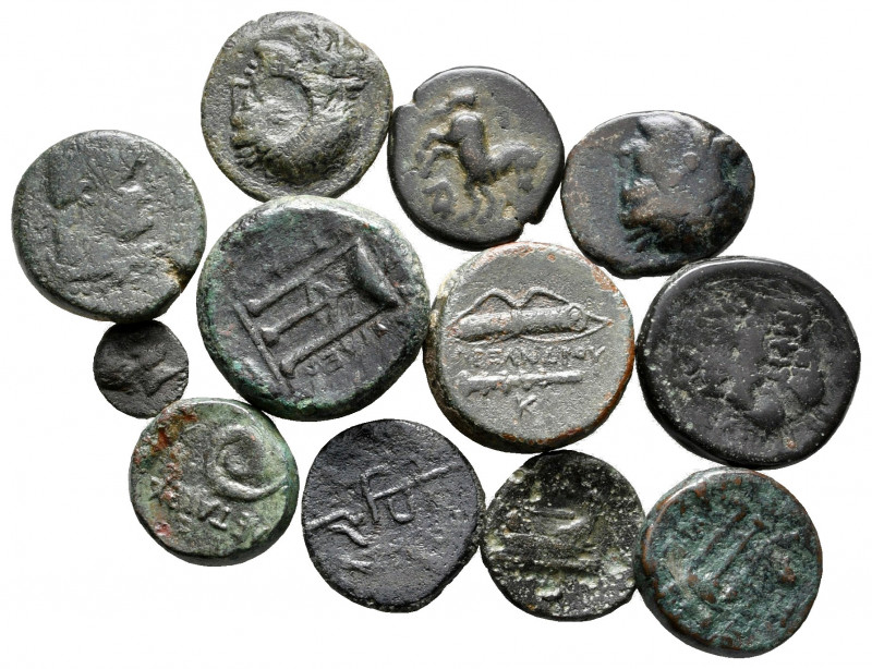 Lot of ca. 12 greek bronze coins / SOLD AS SEEN, NO RETURN! 

very fine