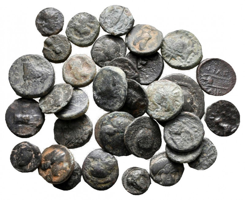 Lot of ca. 32 greek bronze coins / SOLD AS SEEN, NO RETURN! 

nearly very fine