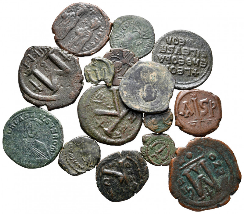 Lot of ca. 15 byzantine bronze coins / SOLD AS SEEN, NO RETURN! 

very fine