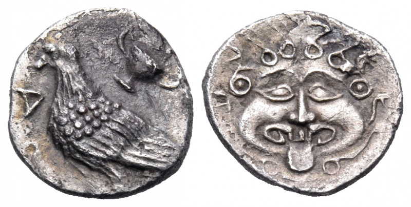 TROAS. Abydos. Circa 480-450 BC. Obol (Silver, 10.5 mm, 0.70 g, 3 h). ABY Eagle ...