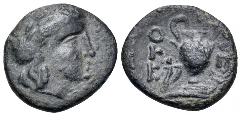 TROAS. Larissa (as Ptolemais). 3rd century BC. (Bronze, 14 mm, 1.54 g, 1 h). Lau...