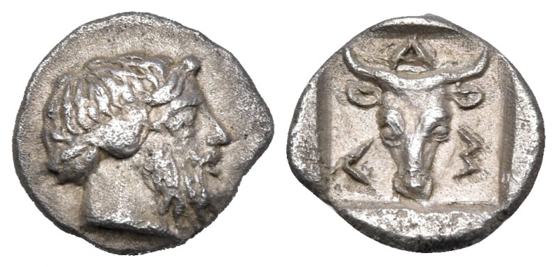 TROAS. Lamponeia. 4th century BC. Obol (Silver, 9 mm, 0.59 g, 1 h). Bearded head...