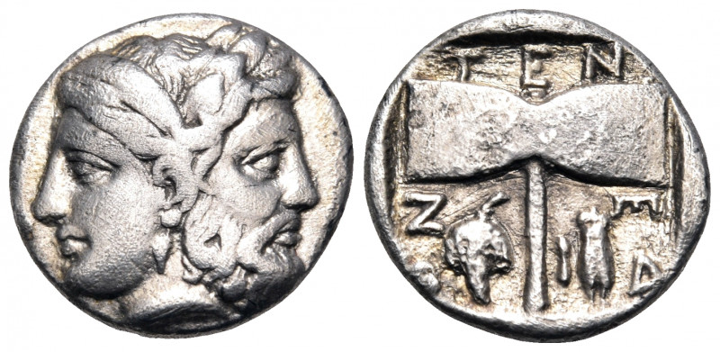ISLANDS OFF TROAS, Tenedos. late 5th-early 4th century BC. Drachm (Silver, 15.5 ...