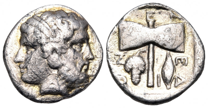 ISLANDS OFF TROAS, Tenedos. Circa 450-387 BC. Drachm (Silver, 15 mm, 3.54 g, 5 h...