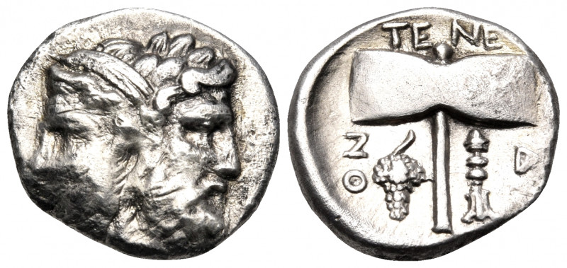 ISLANDS OFF TROAS, Tenedos. Circa 450-387 BC. Drachm (Silver, 15 mm, 3.34 g, 12 ...