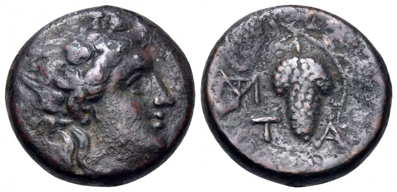 AEOLIS. Temnos. 2nd-1st century BC. Tetrachalkon (Bronze, 15 mm, 4.58 g, 12 h). ...