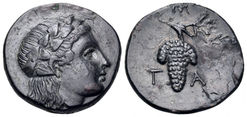 AEOLIS. Temnos. 3rd century BC. Tetrachalkon (Bronze, 18 mm, 4.26 g, 6 h). Youth...