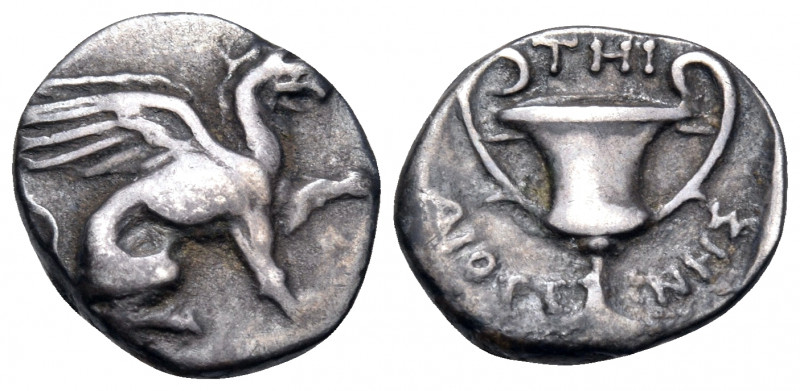 IONIA. Teos. Circa 370-340 BC. Hemidrachm (Silver, 13 mm, 1.50 g, 10 h), struck ...