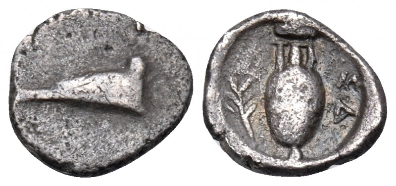 ISLANDS OFF IONIA, Samos. Circa 444/3-440/39 BC. Trihemiobol (Silver, 9 mm, 0.58...