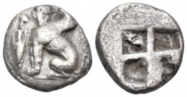 ISLANDS OFF IONIA, Chios. Circa 435-425 BC. Hemidrachm (Silver, 18.5 mm, 3.34 g). Sphinx seated to left on ground line; to left, bunch of grapes over ...
