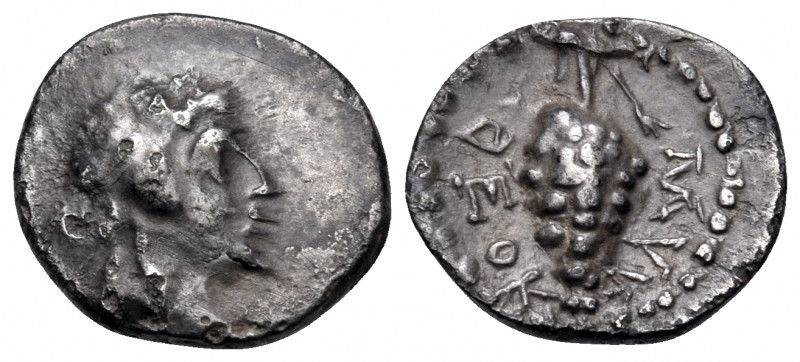 CARIA. Myndos. mid 2nd century BC. Trihemiobol (Silver, 12 mm, 1.01 g, 12 h), st...