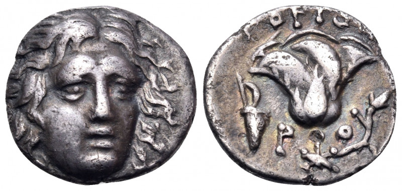 ISLANDS OFF CARIA, Rhodos. Rhodes. Circa 205-190 BC. Drachm (Silver, 14 mm, 2.44...