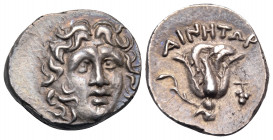 CENTRAL GREECE. Uncertain. Circa 190-170 BC. Drachm (Silver, 15.5 mm, 2.73 g, 10 h), imitating Rhodes, struck in the name of the Rhodian magistrate Ai...