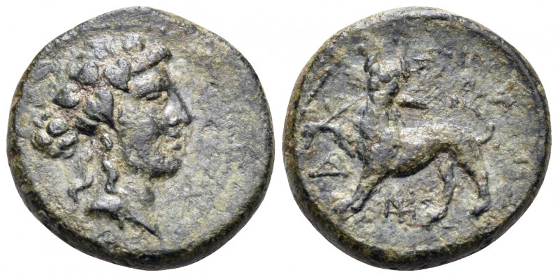 LYDIA. Sardes. 2nd-1st centuries BC. (Bronze, 17 mm, 4.68 g, 12 h). Wreathed hea...