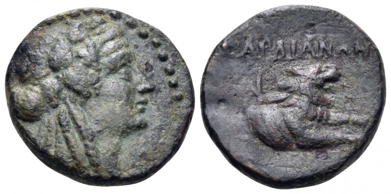 LYDIA. Sardes. 2nd-1st centuries BC. (Bronze, 16.5 mm, 3.97 g, 12 h). Wreathed h...