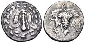 LYDIA. Tralleis. Circa 166-67 BC. Didrachm (Silver, 21.5 mm, 5.89 g, 12 h), Cistophoric series. Lion's skin draped over club; all within ivy wreath. R...