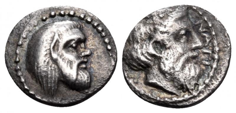 CILICIA. Nagidos. Circa 400-380 BC. Obol (Silver, 10 mm, 0.66 g, 12 h). Head of ...