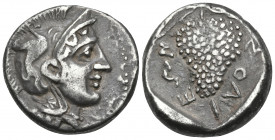 CILICIA. Soloi. Circa 410-375 BC. Stater (Silver, 20 mm, 9.69 g, 3 h). Head of Athena to right, wearing crested Attic helmet decorated with a griffin....