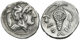 CILICIA. Soloi. Circa 410-375 BC. Stater (Silver, 20 mm, 10.22 g, 6 h). Head of Athena to right, wearing crested Attic helmet with griffin to right on...