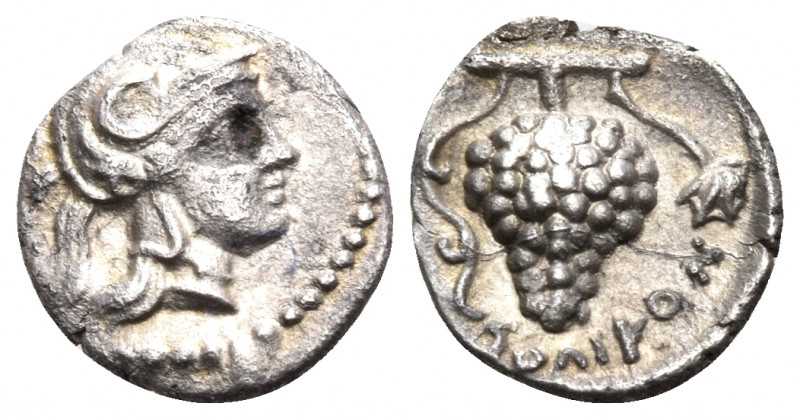 CILICIA. Soloi. Circa 400-350 BC. Obol (Silver, 10 mm, 0.55 g, 1 h). Head of Ath...