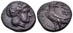 BACTRIA OR PARTHIA. Sophytes or Andragoras, circa 305-294 or 246/5-239/8 BC. Drachm (Silver, 15 mm, 3.51 g, 6 h). Head of Athena to right, wearing mod...