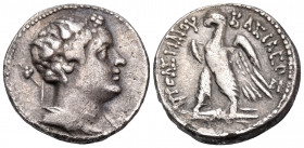 PTOLEMAIC KINGS OF EGYPT. Ptolemy V Epiphanes, 205-180 BC. Didrachm (Silver, 19 mm, 6.86 g, 12 h), uncertain mint in Cyprus. Draped bust of Ptolemy V,...