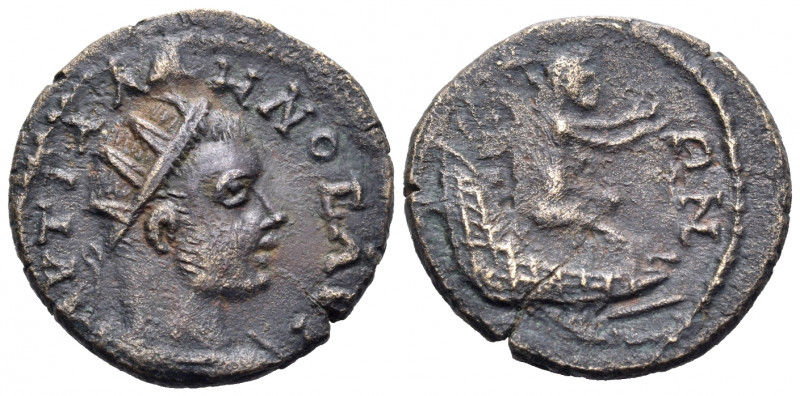 BITHYNIA. Nicaea. Gallienus, 253-268. Assarion (Bronze, 20 mm, 4.27 g, 12 h). ΑΥ...