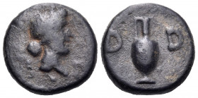 MYSIA. Parium. Pseudo-autonomous issue, time of Julius Caesa, circa 45 BC. (Bronze, 14 mm, 3.45 g, 12 h). C-G/I-P (= Colonia Gemella Iulia Pariana ) D...