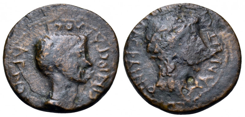 AEOLIS. Temnus. Time of Augustus, 27 BC-AD 14. (Bronze, 17.5 mm, 2.84 g, 1 h), i...