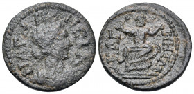 IONIA. Magnesia ad Maeandrum. Pseudo-autonomous issue, 3rd century. Assarion (Bronze, 18.5 mm, 3.29 g, 6 h). ΜΑΓΝΗCΙΑ Turreted and draped bust of Magn...