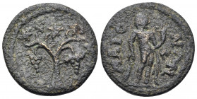 LYDIA. Maeonia. Pseudo-autonomous issue, time of Trajan Decius, 249-251. Assarion (Bronze, 17.5 mm, 3.04 g, 7 h). Robust grapevine with two bunches of...