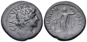 LYDIA. Saitta. Pseudo-autonomous issue, 3rd century AD. Assarion (Bronze, 21.5 mm, 6.98 g, 12 h). IEPA CYNKΛΗΤΟC Draped bust of the Senate to right. R...