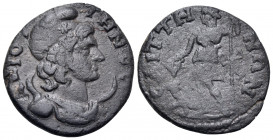 LYDIA. Saitta. Pseudo-autonomous issue, circa 3rd century AD. Assarion (Bronze, 20 mm, 4.22 g, 6 h). AZIOTTHNOC Draped bust of Mên Aziottenos to right...