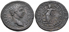 PHRYGIA. Apameia. Geta, As Caesar, 198-209. (Bronze, 26.5 mm, 9.81 g, 12 h). L SEPT GETA CAES Bare head of Geta to right. Rev. COL IVL CONC AVG APAM /...