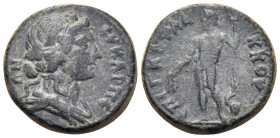 PHRYGIA. Eucarpeia. Pseudo-autonomous issue, time of Antoninus Pius, 138-161. (Bronze, 17 mm, 3.93 g, 12 h), struck under the magistrate G. Klaudios F...