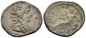 PHRYGIA. Sebaste. Pseudo-autonomous issue, 3rd century. (Bronze, 21 mm, 4.45 g, 6 h). Draped bust of youthful Dionysos to right, wearing ivy wreath; t...