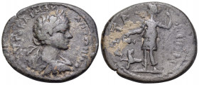 PAMPHYLIA. Attalia. Caracalla, 198-217. (Bronze, 25 mm, 7.89 g, 6 h). AY KIA M AY ANTΩNINOC Laureate, draped and cuirassed bust of Caracalla to right....