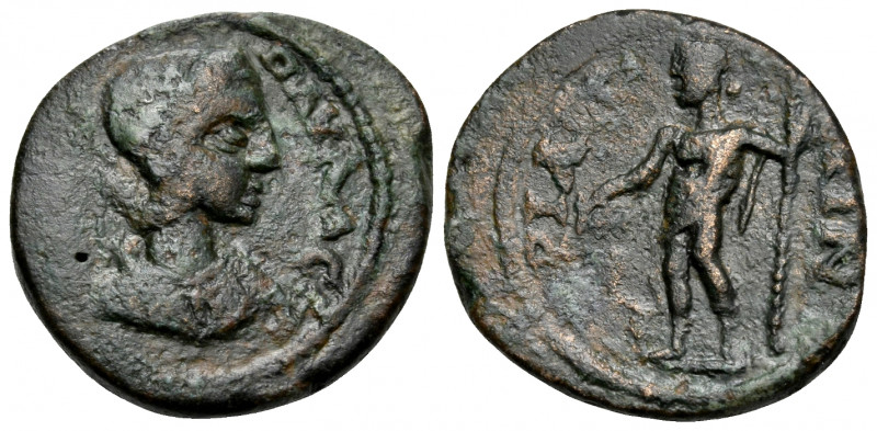 PISIDIA. Ariassus. Julia Paula, Augusta, 219-220. (Bronze, 19 mm, 3.83 g, 6 h). ...