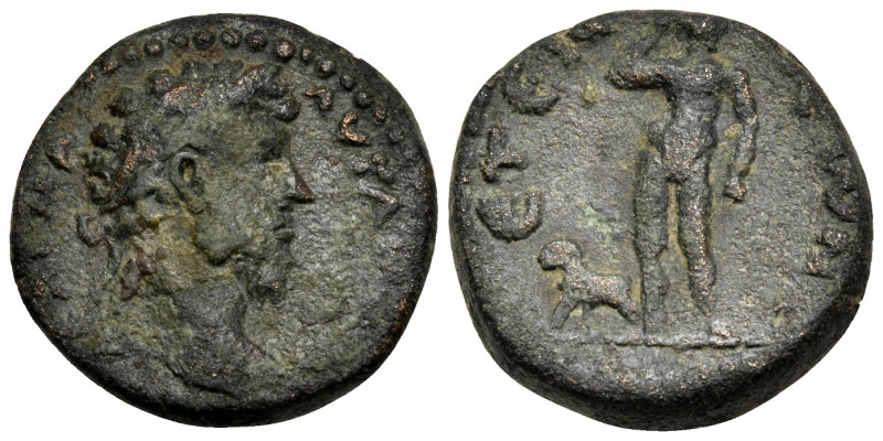 PISIDIA. Etenna. Marcus Aurelius(?), 161-180. Hemiassarion (Bronze, 17 mm, 5.82 ...