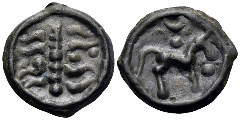 CELTIC, Northeast Gaul. Nervii. Circa 100-50 BC. Unit (Potin, 21 mm, 4.28 g, 3 h...