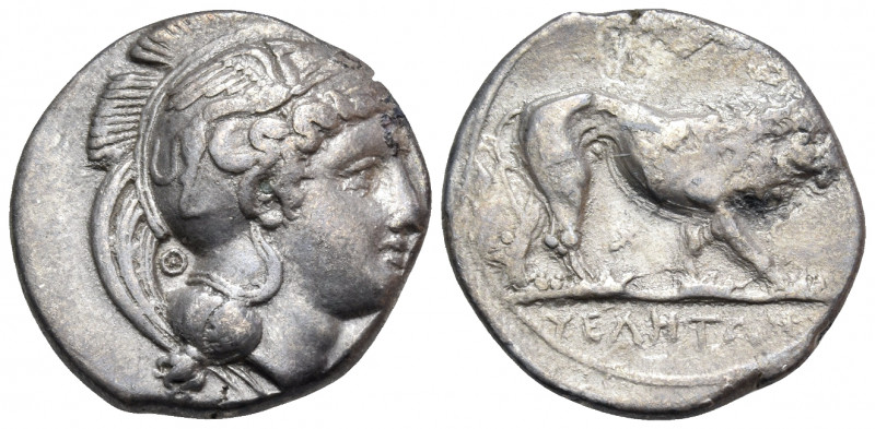 LUCANIA. Velia. Circa 340-334 BC. Nomos (Silver, 21 mm, 7.49 g, 6 h), from the "...