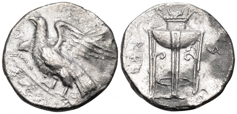 BRUTTIUM. Kroton. Circa 350-300 BC. Nomos (Silver, 23 mm, 6.90 g, 5 h). Eagle st...