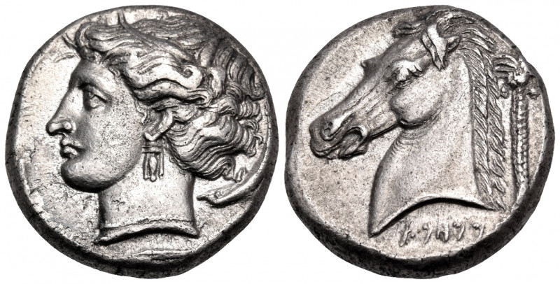 SICILY. Unlocated Punic Mint, Lilybaion or Entella. 320/315-300 BC. Tetradrachm ...