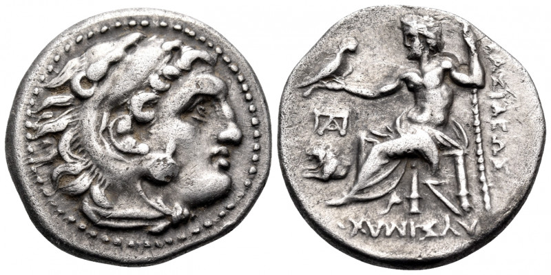 KINGS OF THRACE. Lysimachos, 305-281 BC. Drachm (Silver, 18 mm, 4.09 g, 6 h), wi...