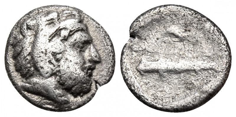 KINGS OF MACEDON. Perdikkas III, 365-359 BC. Diobol (Silver, 10.5 mm, 0.27 g, 10...