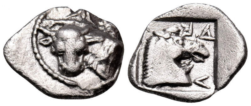 THESSALY. Larissa. Circa 462/1-460 BC. Obol (Silver, 12 mm, 0.85 g, 6 h). Bull’s...