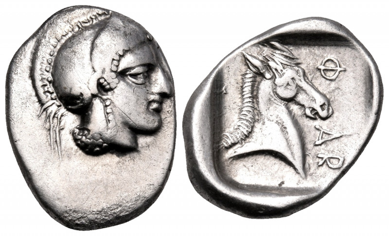 THESSALY. Pharsalos. Mid-late 5th century BC. Hemidrachm (Silver, 18 mm, 3.08 g,...